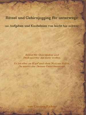 cover image of Rätsel und Gehirnjogging für unterwegs